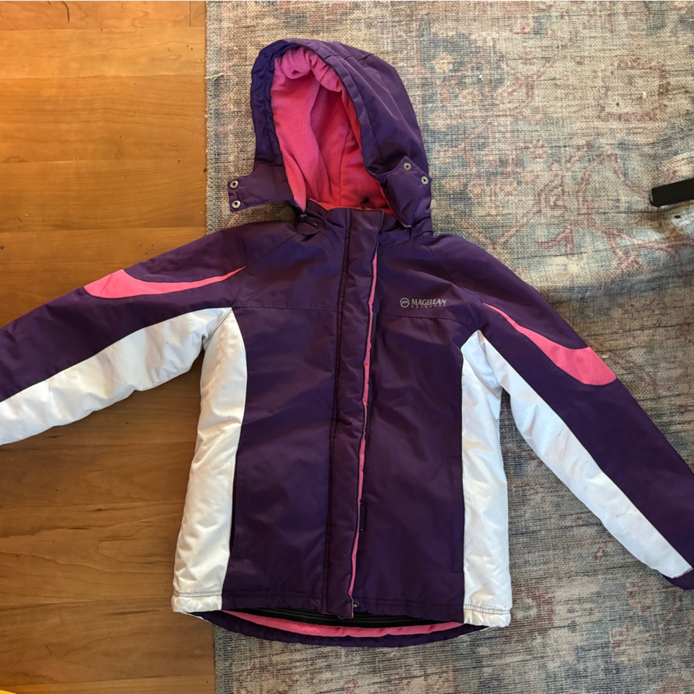 Magellan Outdoors Purple and White Kids Jacket